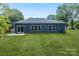 The home's back exterior featuring a well-manicured lawn, patio, and complementary landscaping at 337 Autumn Dr, Harrisburg, NC 28075