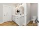 Bathroom features double vanity, marble countertop, and ensuite water closet at 1025 Readsboro Dr # 11, Mt Ulla, NC 28125