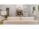 Cozy living room with brick fireplace and comfortable seating at 1025 Readsboro Dr # 11, Mt Ulla, NC 28125