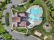 Aerial view of the community pool and clubhouse at 7248 Waterwheel Sw St, Concord, NC 28025