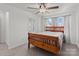 Bedroom with ceiling fan, neutral carpet and natural light from the window at 1109 Freeman View Dr, Albemarle, NC 28001
