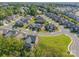 Expansive aerial shot of a residential area featuring homes with well-maintained lawns and tree coverage at 2014 Newstyle Way, Tega Cay, SC 29708