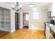 Modern kitchen with white cabinets, granite counters at 1350 8Th Nw St, Hickory, NC 28601