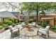 Charming backyard with fire pit and comfortable seating at 4813 Cambridge Crescent Dr, Charlotte, NC 28226