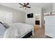 Main bedroom with ensuite bathroom and large TV at 50143 Robins Nest Ln, Lancaster, SC 29720