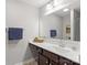 Bathroom featuring a vanity with a large mirror and accent towels at 7059 Duncan Acres Dr, Belmont, NC 28012