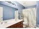 Bathroom with double vanity and shower/tub combo at 7206 Sandown Ct, Harrisburg, NC 28075