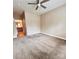 Neutral bedroom with carpet and a view into the ensuite bathroom at 11264 Hyde Pointe Ct, Charlotte, NC 28262