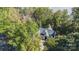 Housetop view of home; gray exterior, driveway, trees at 2817 Lakefront Dr, Belmont, NC 28012