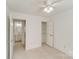 Bedroom with access to the bathroom and closet space with shelving at 563 Goldstaff Ln, Charlotte, NC 28273