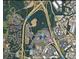 Aerial view showing home location near shopping and highways at 10105 Reindeer Way Ln, Charlotte, NC 28216