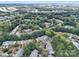 Aerial view of community showing home location and pool at 10105 Reindeer Way Ln, Charlotte, NC 28216