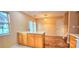 Kitchen with island and access to patio at 10105 Reindeer Way Ln, Charlotte, NC 28216