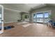 Yoga studio features a wall of mirrors, patio access, and ample workout space at 16921 Jetton Rd, Cornelius, NC 28031