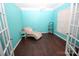 Bright office with light teal walls, hardwood floors, and French doors at 628 Barcroft Ln, Fort Mill, SC 29715