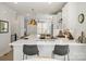 Modern kitchen with white cabinets, stainless steel appliances, and an island with seating at 1925 Dunavant St, Charlotte, NC 28203