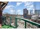 Balcony offering a view of the city skyline and surrounding area at 115 E Park Ave # 419, Charlotte, NC 28203