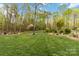 Spacious backyard with well-manicured lawn and wooded border, offering privacy and room to roam at 9723 Sedgefield Dr, Waxhaw, NC 28173
