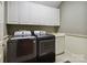 Laundry room featuring side-by-side washer and dryer with white cabinets and sink at 9723 Sedgefield Dr, Waxhaw, NC 28173