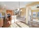 Kitchen with breakfast bar overlooking living room at 1001 Hatton Ter, Fort Mill, SC 29707