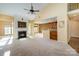 Spacious living room with fireplace and vaulted ceiling at 1001 Hatton Ter, Fort Mill, SC 29707