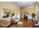 Home office with built-in shelving and hardwood floors at 1001 Hatton Ter, Fort Mill, SC 29707