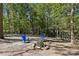 Relaxing fire pit area with blue chairs, perfect for outdoor gatherings at 1473 Polk Ford Rd, Stanfield, NC 28163