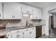 Kitchen with granite countertops, stainless steel dishwasher, and white cabinets at 1509 Cripple Creek Rd, Kannapolis, NC 28081