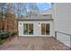 Deck overlooking a dining area and woods at 3216 High Ridge Rd, Charlotte, NC 28270