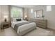 Serene bedroom with neutral tones, large windows, and modern furnishings for a relaxing retreat at 501 River Oaks Ln, Charlotte, NC 28226