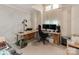 Bright office features a large desk, dual monitors, and a comfortable workspace at 501 River Oaks Ln, Charlotte, NC 28226
