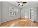 Home office with hardwood floors and French doors at 5011 Tatton Ln, Indian Land, SC 29707