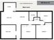 Main level floor plan displaying the layout of the kitchen, bedrooms, bathrooms, and living spaces at 508 Deese St, Monroe, NC 28112