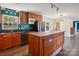 Modern kitchen with island, stainless steel appliances, and teal backsplash at 1924 Lakeview Dr, Rock Hill, SC 29732