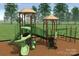 Modern playground with slides, climbing structures, and swings at 1933 Stephens Farm Dr, China Grove, NC 28023