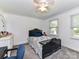 Bedroom with a bed, carpet, ceiling fan and window blinds at 316 Carter Rd, Monroe, NC 28110