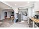 Modern kitchen with stainless steel appliances and butcher block counters at 1378 8Th Nw St, Hickory, NC 28601