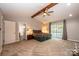 Spacious main bedroom with access to the pool and bathroom at 315 Camelot Dr, Salisbury, NC 28144