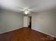 Bright bedroom with hardwood floors and ceiling fan at 807 Phillips Dr, Kings Mountain, NC 28086