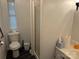 Clean bathroom with shower, toilet, and vanity at 2022 Friendship Church Rd, Taylorsville, NC 28681