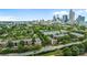 Aerial view of the property and surrounding cityscape at 708 N Davidson St, Charlotte, NC 28202