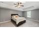 Basement bedroom with carpet and ceiling fan at 128 Archbell Point Ln, Mooresville, NC 28117