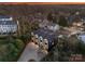 Aerial view showcasing three townhomes and surrounding neighborhood at 156 Mattoon St, Charlotte, NC 28216
