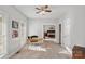 Bright home office features built-in shelving and hardwood floors at 357 China Grove Rd, Kannapolis, NC 28083