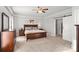 Main bedroom with wood flooring and a barn door at 357 China Grove Rd, Kannapolis, NC 28083