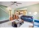 Inviting living room features a plush white rug, dark-stained wood floors, and an open floor plan at 1176 Whitehall Hill Rd, York, SC 29745