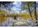Relaxing view from a private dock on a tree-lined lake with seating at 1176 Whitehall Hill Rd, York, SC 29745