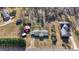 Aerial view showing home's location, spacious yard, and neighboring properties at 119 Loray Ln, Statesville, NC 28625