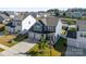 Aerial view showing a two-story house and neighborhood at 1547 Rye Rd, Mount Holly, NC 28120