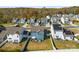 Aerial view of homes in a residential neighborhood at 1547 Rye Rd, Mount Holly, NC 28120